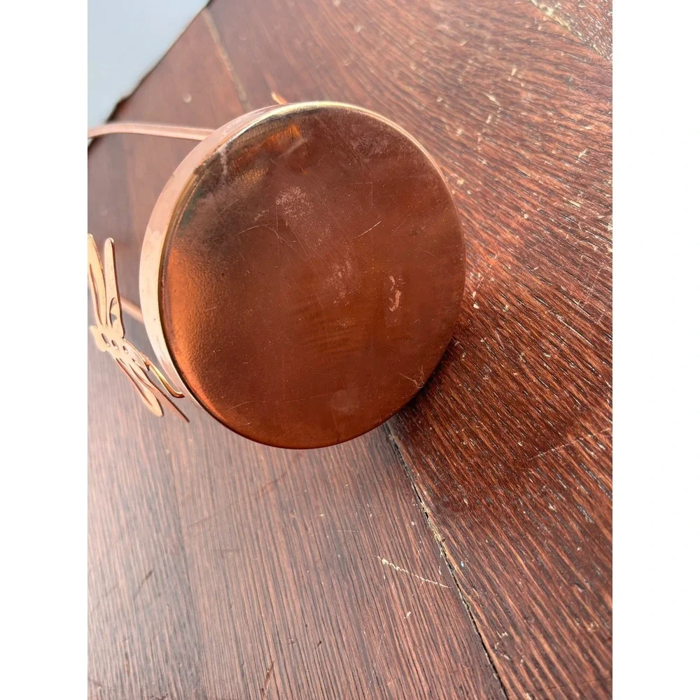 Copper Dragonfly Tea Light Candle Holder with Glass‎ Hurricane Shade Lantern 12